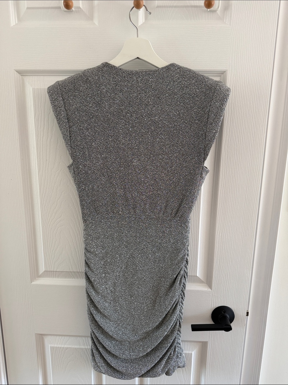 ✨Metallic Silver Ruched Mini Dress✨ - Picture 5 of 5